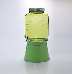 Round square glass beverage dispenser- Product Style3
