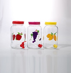 Round mouth glass beverage dispenser Product Style1