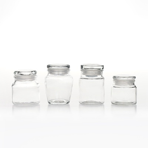 Transparent Glass Storage Jar