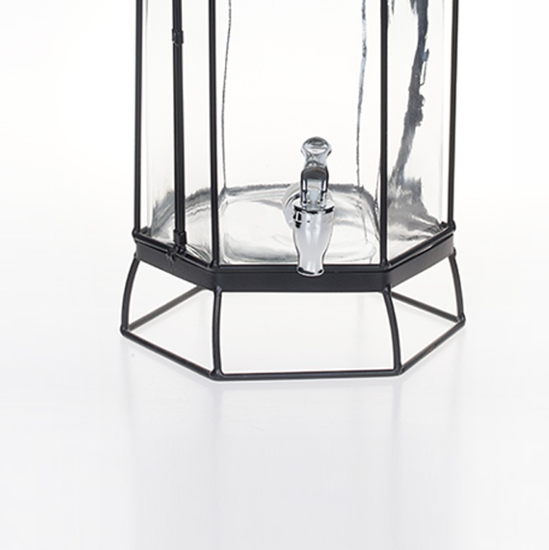 Hexagonal glass beverage dispenser-Product Specification1