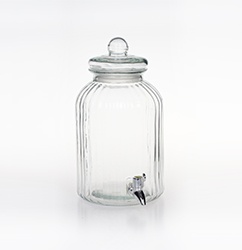 HD42 round glass beverage dispenser- Product Style