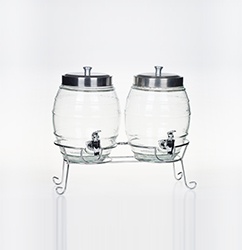 Spherical bottle glass beverage dispenser- Product Style