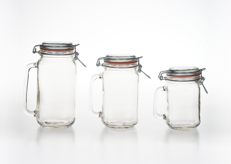 Glass Storage Jars With Rubber Seals（1）
