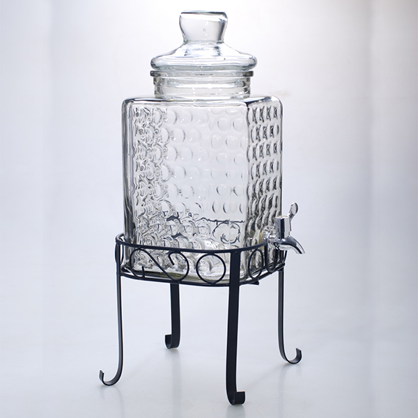 Glass Beverage Dispenser With Stainless Steel Spigot-1_1