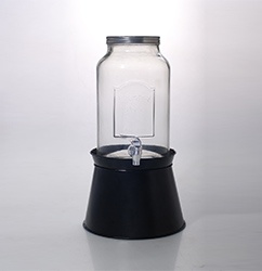 Cylindrical glass beverage dispenser- Product Style2