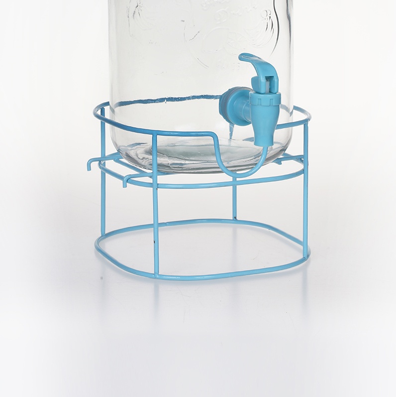 Blue glass beverage dispenser- Product Specification1