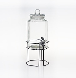 Octagonal glass beverage dispenser- Product Style