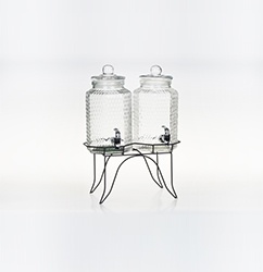 Octagonal glass beverage dispenser- Product Style2