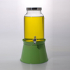 Cylindrical Glass Beverage Dispenser