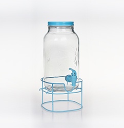 Blue glass beverage dispenser- Product Style