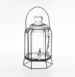 Hexagonal glass beverage dispenser-Product Style
