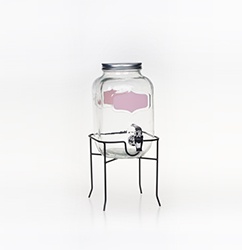 Square glass beverage dispenser-Product Style3