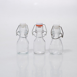 Transparent Printed Glass Milk Bottle