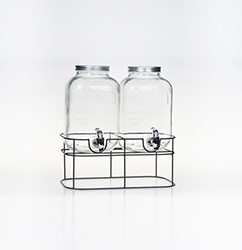 Square glass beverage dispenser-Product Style1