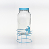 Blue Glass Beverage Dispenser