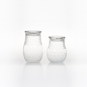 Glass Storage Jar With Glass Lid
