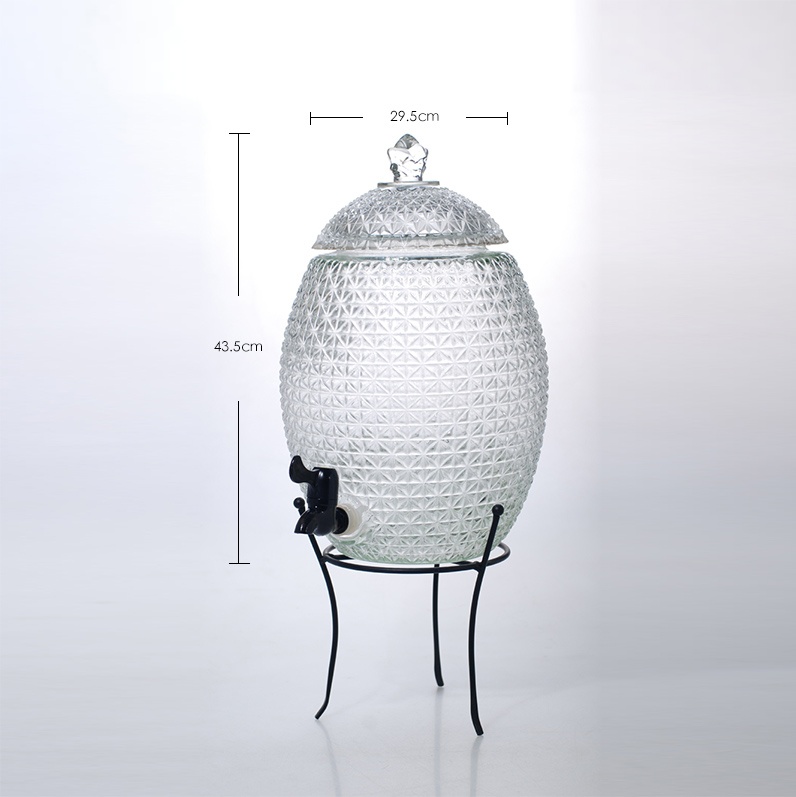 Pineapple glass beverage dispenser-Product Specification