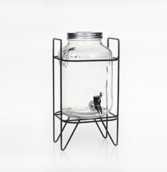 Square glass beverage dispenser-Product Style4