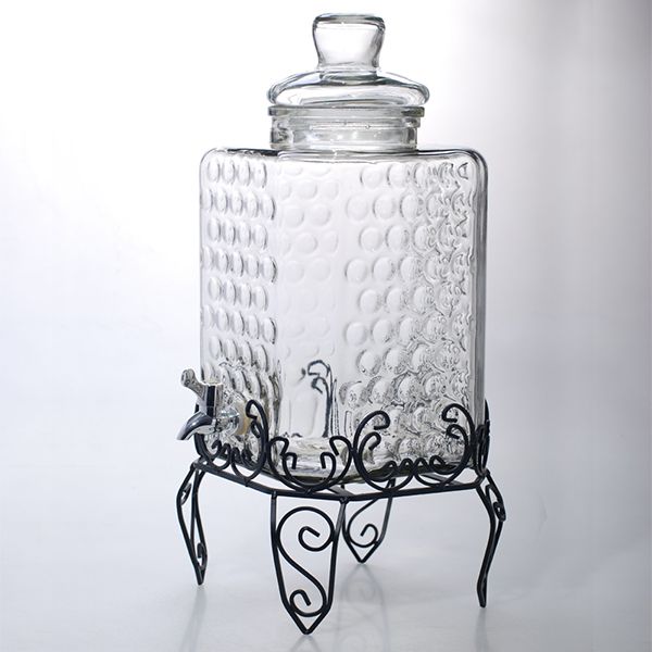 Glass Beverage Dispenser With Stainless Steel Spigot-1_2