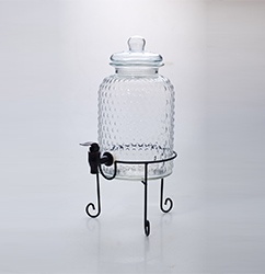 HD42 round glass beverage dispenser- Product Style2